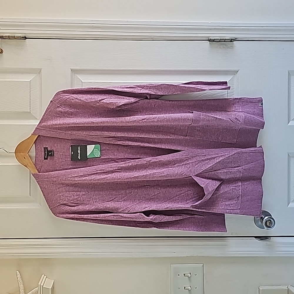 Eddie Bauer Christine Tranquil Cardigan Violet Heather L